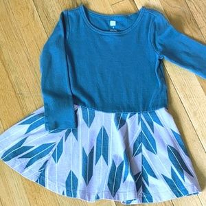 Tea Collection Blue & Lavender Twirl Dress 2T